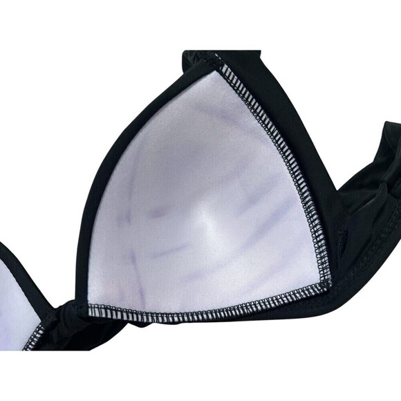 Simplicity 2 Piece Swimsuit Womens Medium Topic Halter Pinup Black - Picture 7 of 8